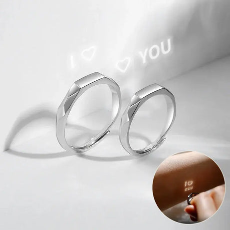 S925 Sterling Silver Rings By Light Reflect Show Surprise Love Pattern Surface Hidden New Jewelry Romantic Party Gift Wedding Engagement -VivaBlues