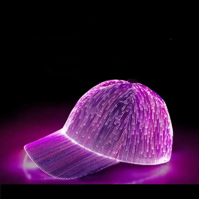 Luminight Rechargeable Fiber Optic Glow Baseball Cap -VivaBlues