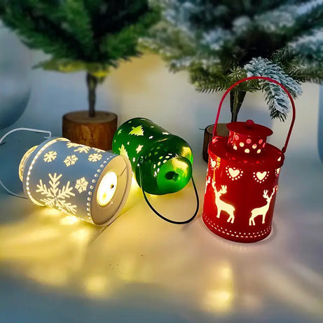 Christmas Candle Lights LED Small Lanterns Wind Lights Electronic Candles Nordic Style Creative Holiday Decoration Decorations -VivaBlues