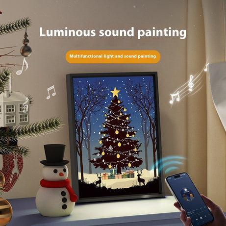 2024 Luminous Christmas Tree Bluetooth Speaker – Artful Light & Shadow Decor for Festive Ambiance