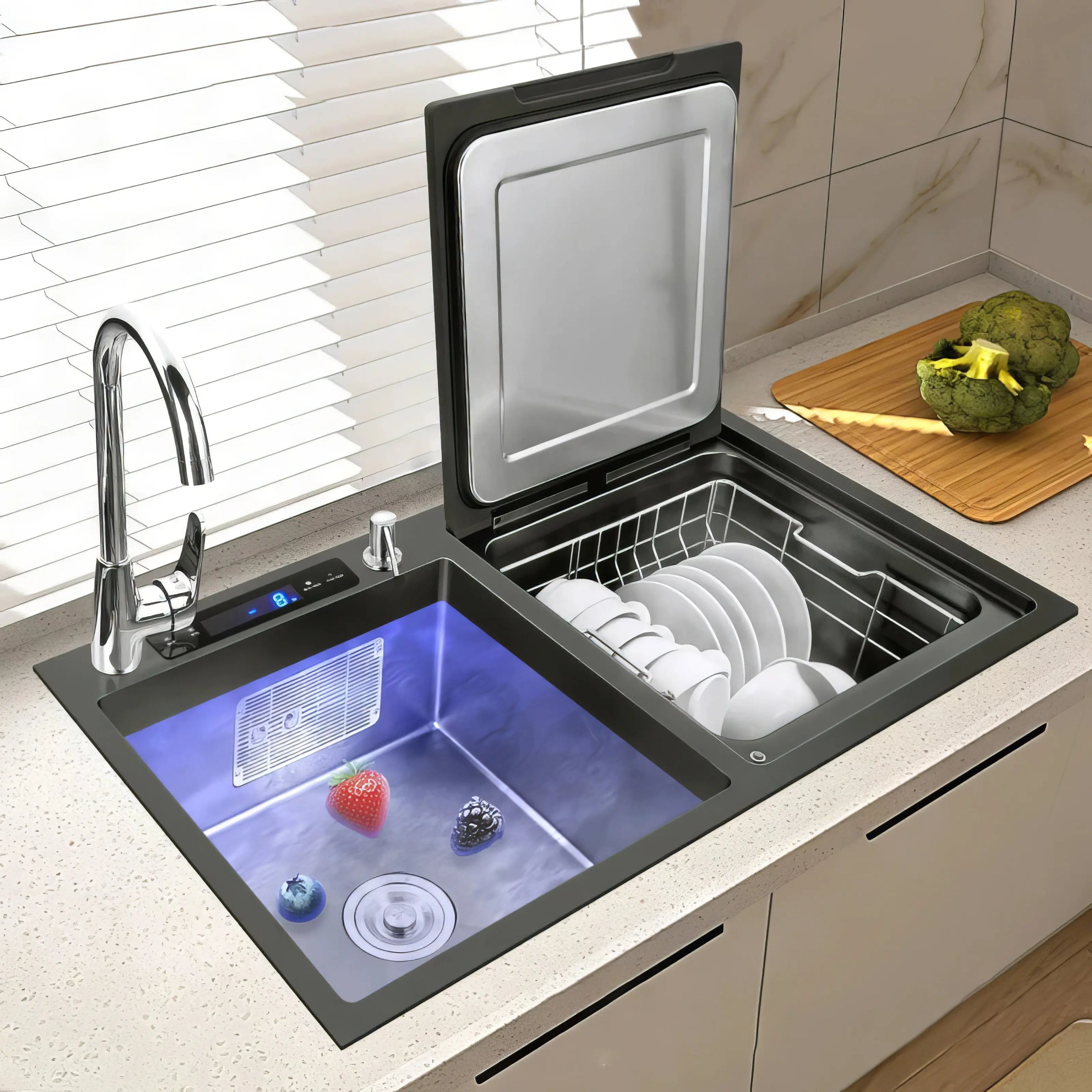 Built-in Countertop Space Saver Dishwasher Kitchen Sink -VivaBlues